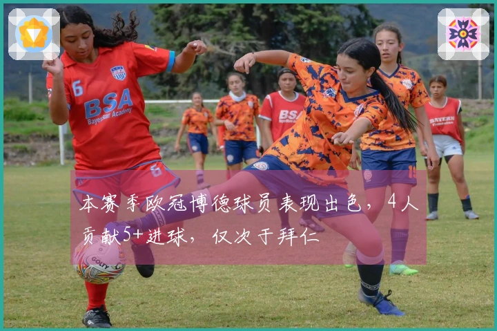 本赛季欧冠博德球员表现出色，4人贡献5+进球，仅次于拜仁